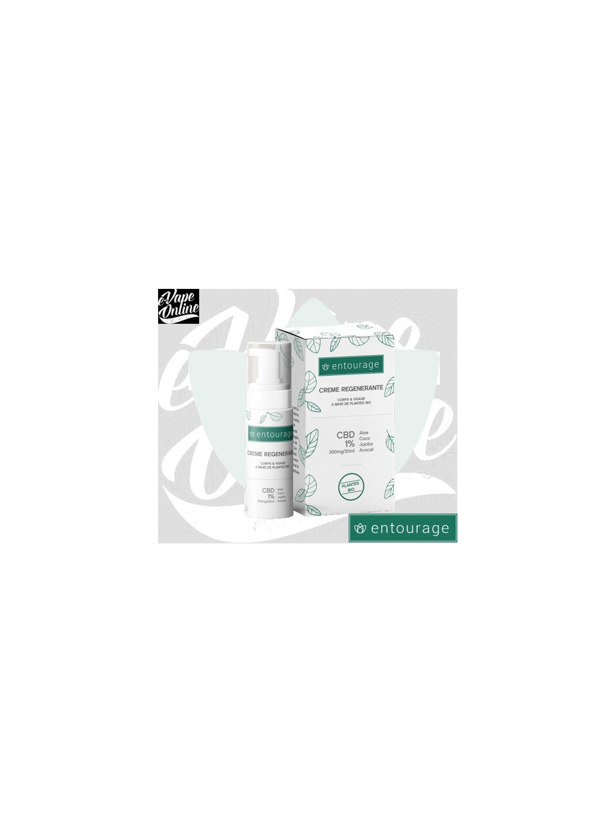 Crème CBD - REGENERENTE VISAGE - 1% - Entourage - e-vapeonline.com