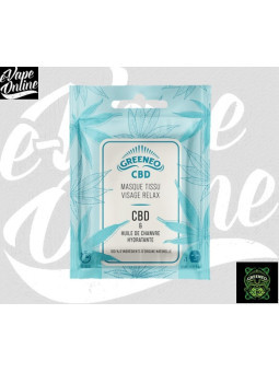 CBD - MASQUE TISSU VISAGE RELAX - Greeneo - e-vapeonline.com