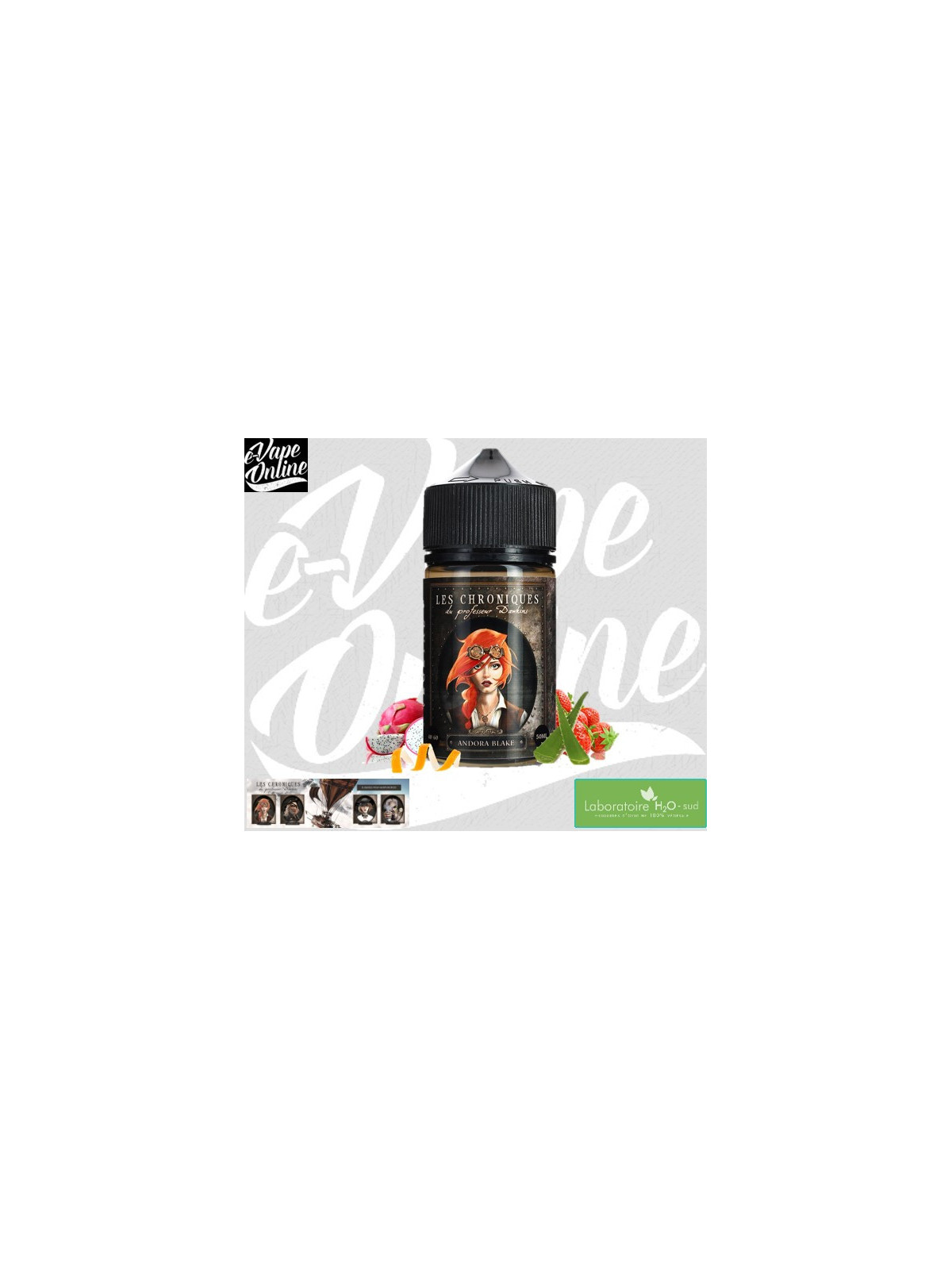 E-Liquide - ANDORA BLAKE - 50ml - Les Chroniques du professeur DAWKINS - Laboratoire H2O - e-vapeonline.com