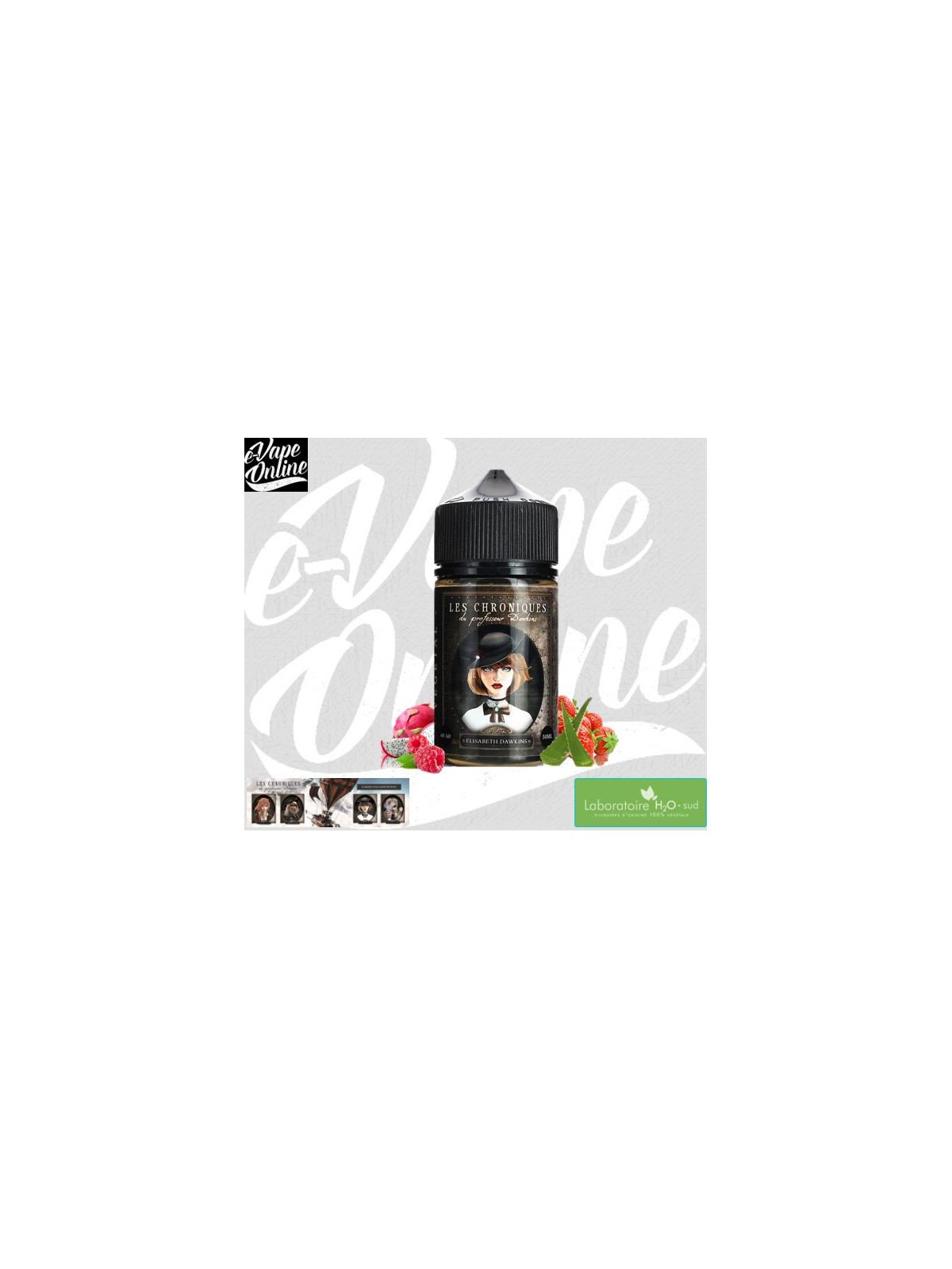 E-Liquide - ELISABETH DAWKINS 50ml - Les Chroniques du professeur DAWKINS - Laboratoire H2O - e-vapeonline.com