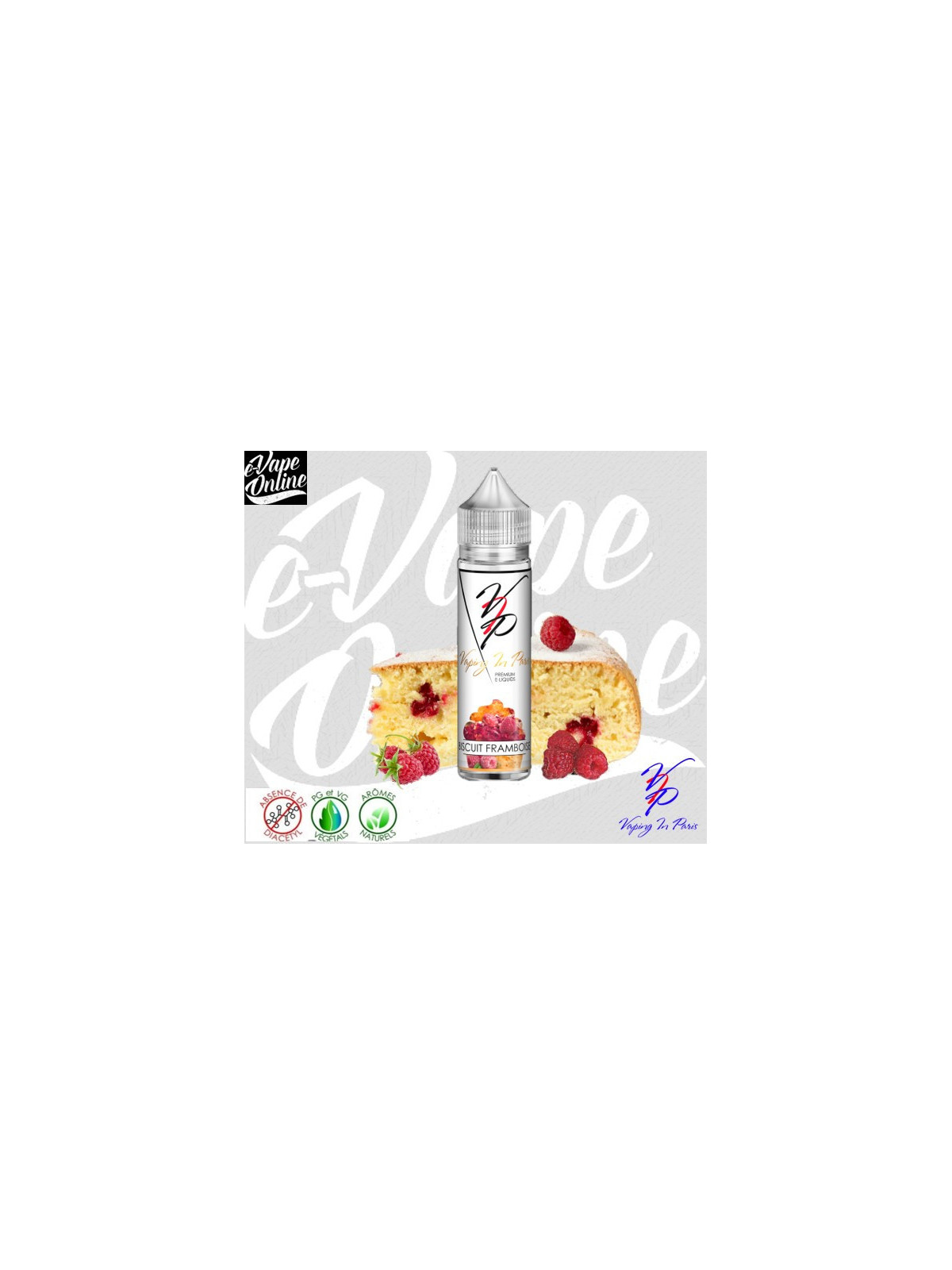 E-Liquide - BISCUIT FRAMBOISE 50 ml - Vaping in Paris - e-vapeonline.com