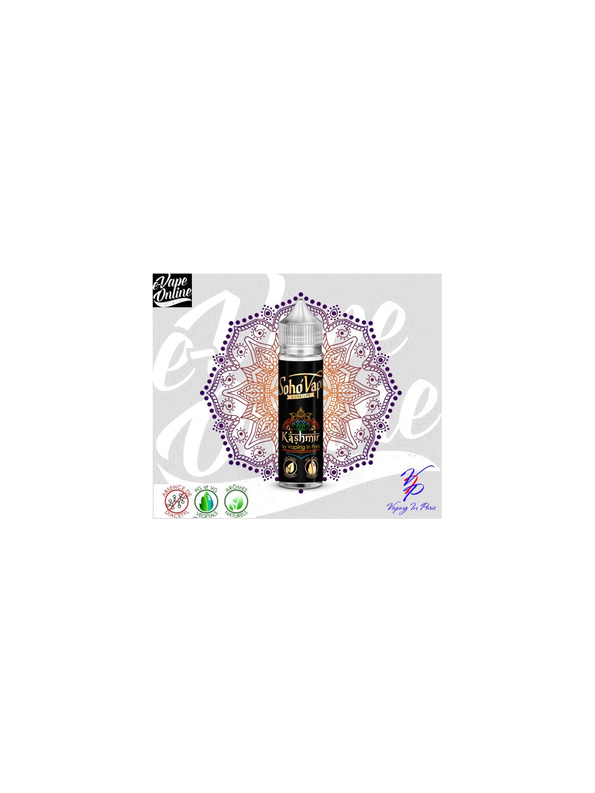 E-Liquide -KASHMIR 50 ml - Vaping in Paris - e-vapeonline.com