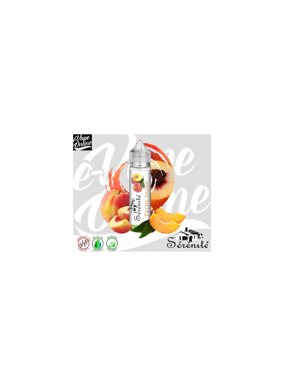 E-Liquide - PECHE JAUNE 50ml - SERENITE - e-vapeonline.com