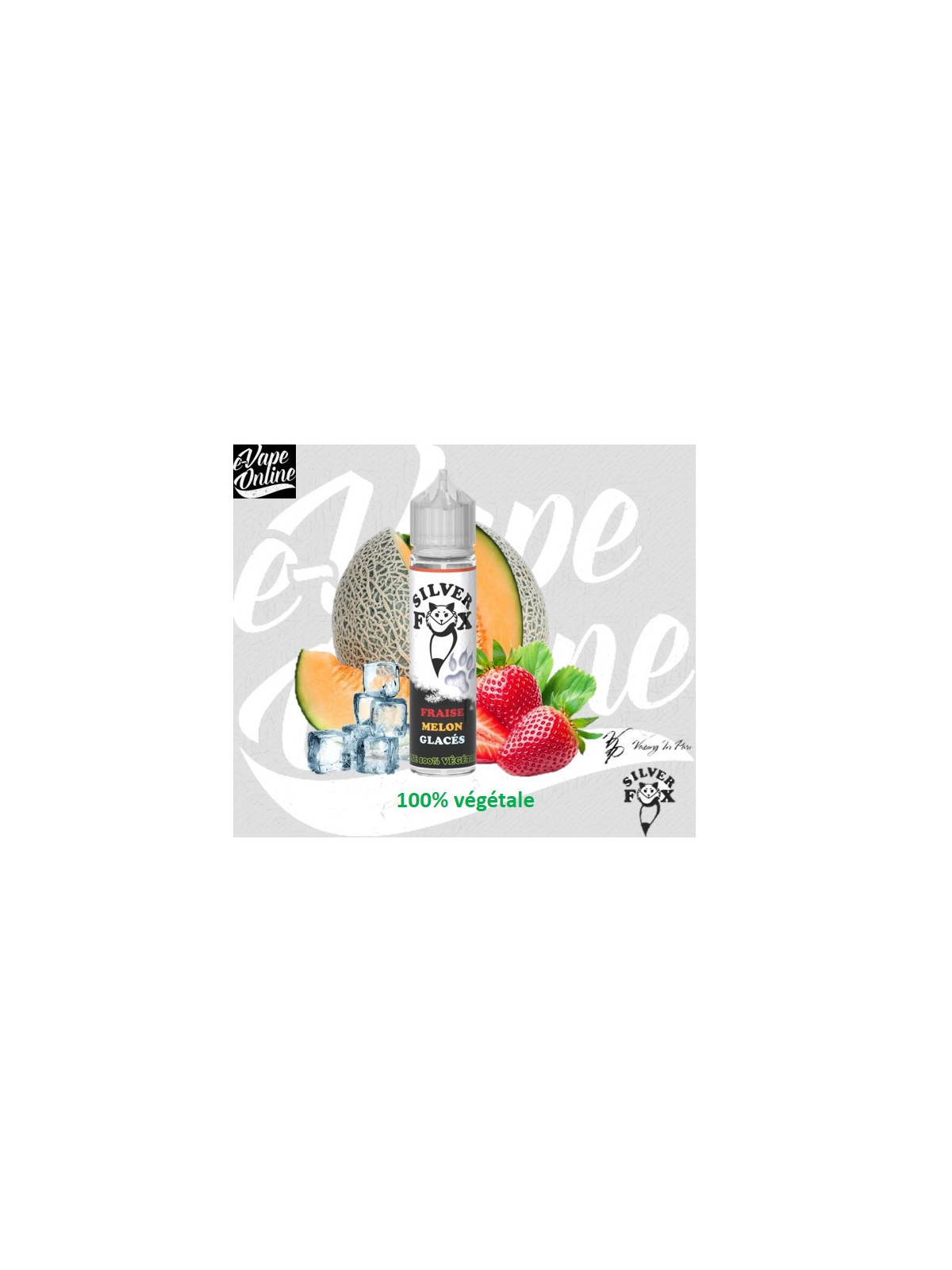 E-Liquide - FRAISE MELON Glacées 50ml - Silver Fox - e-vapeonline.com