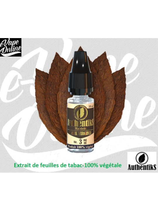 E-Liquide - DARK VIRGINIA 10ml - Authentiks - e-vapeonline.com