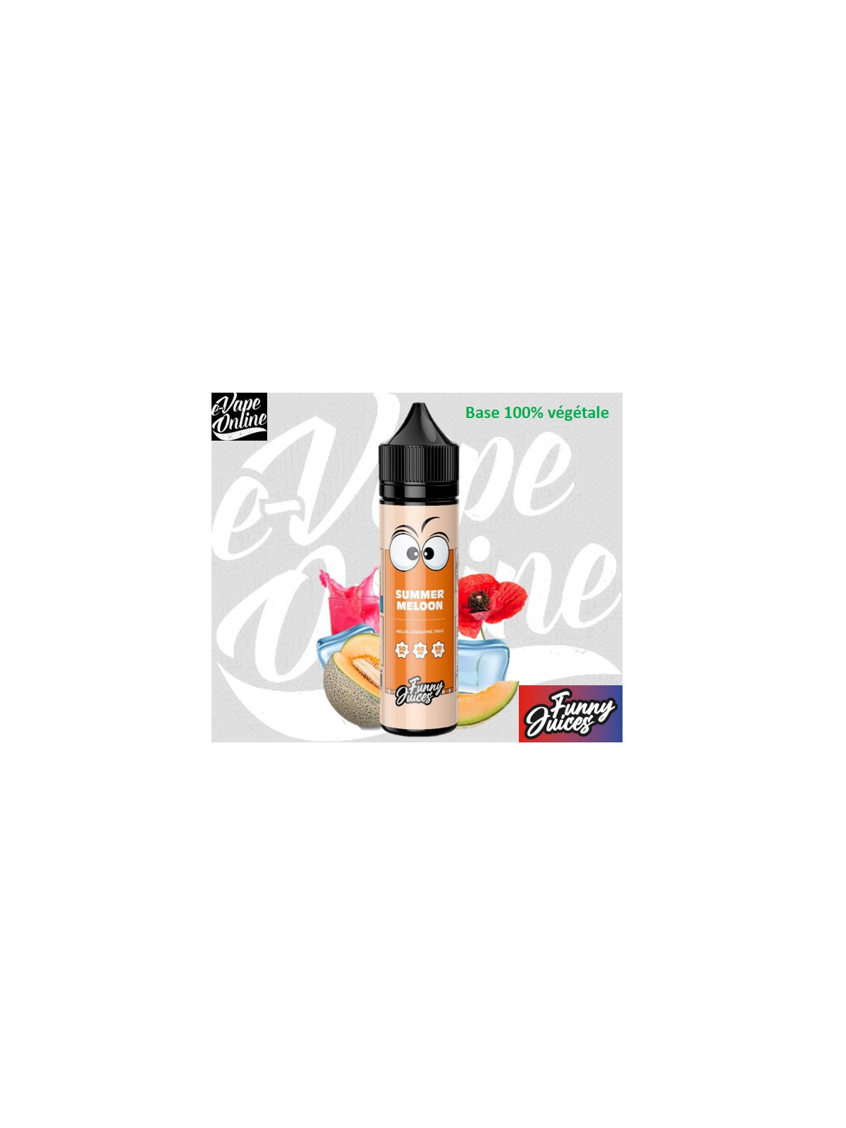 E-Liquide - SUMMER MELOON 50 ml - Funny Juices - e-vapeonline.com