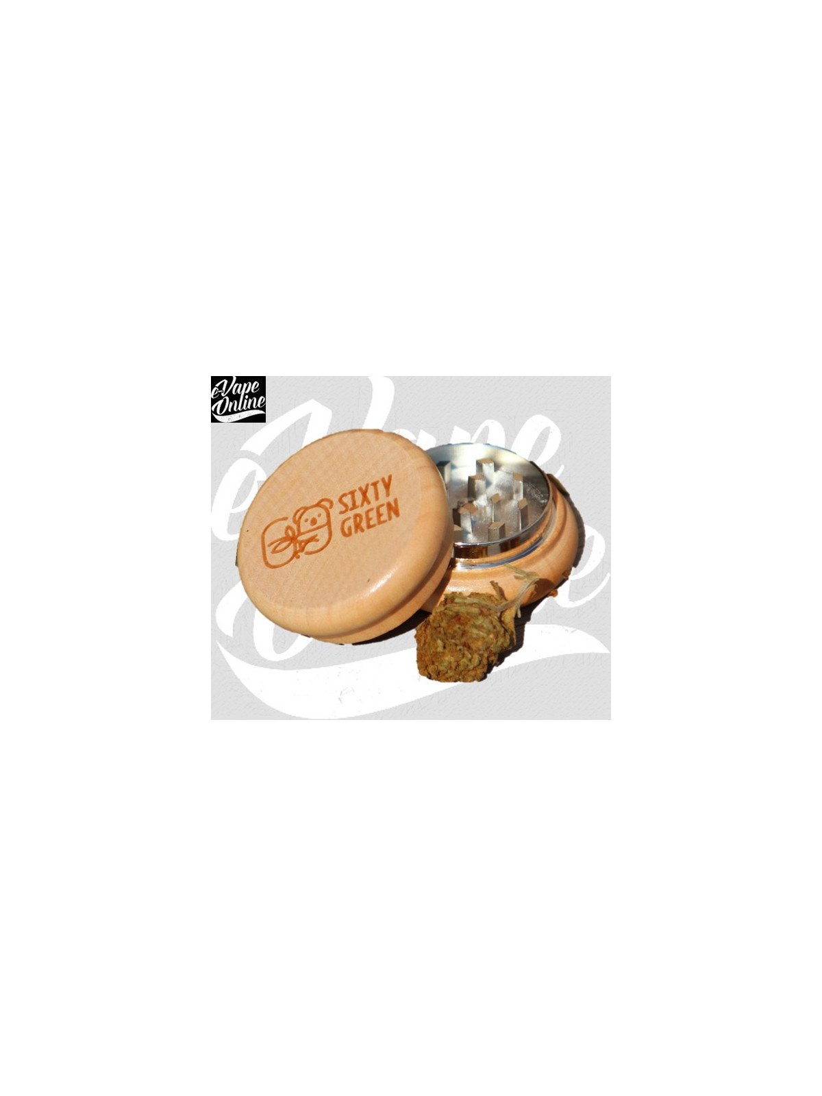 Accessoires CBD - GRINDER BOIS - Sixty Green - e-vapeonline.com