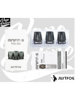 Pack de 3 Cartouches - MINIFIT-S 0.8 ohm - Justfog - e-vapeonline.com
