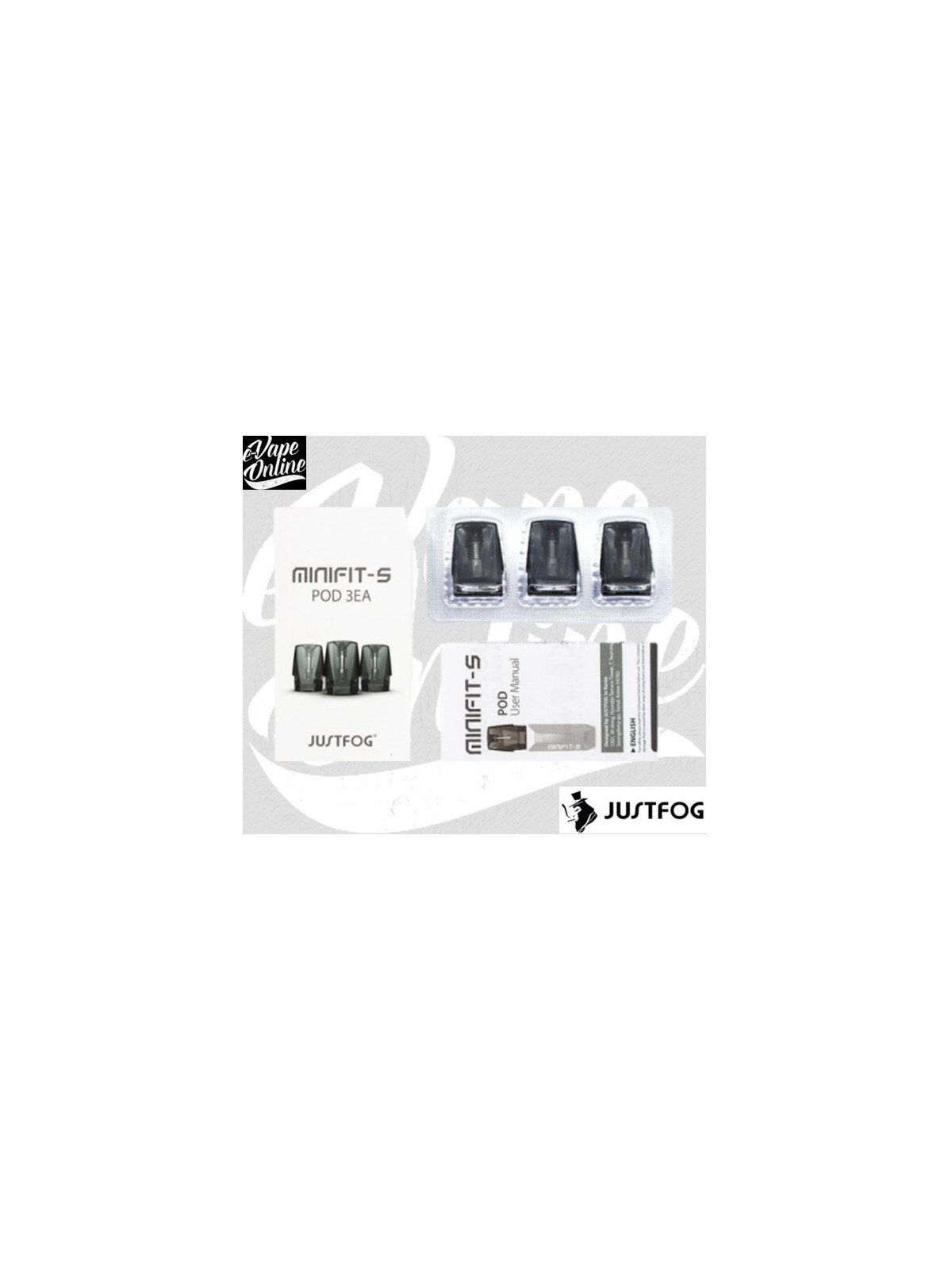 Pack de 3 Cartouches - MINIFIT-S 0.8 ohm - Justfog - e-vapeonline.com