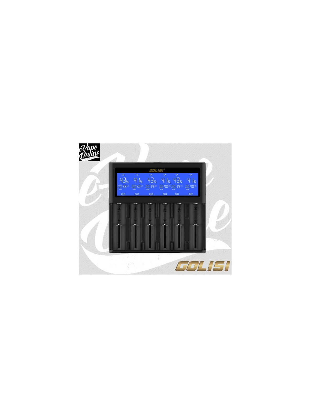 CHARGEUR 6 ACCUS S6 LCD - GOLISI - e-vapeonline.com