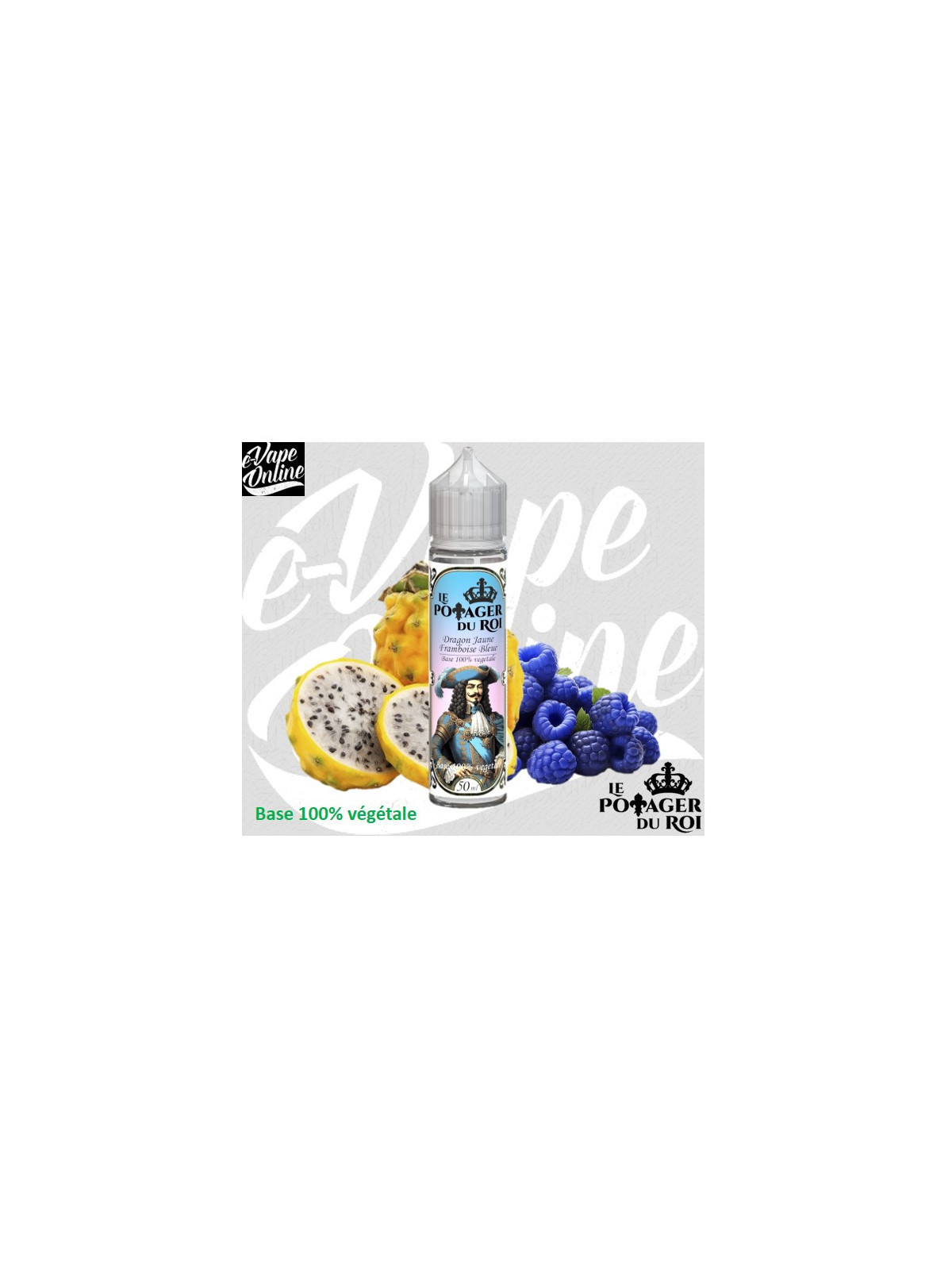 E-Liquide - DRAGON JAUNE FRAMB BLEUE 50ml- Le Potager du Roi - e-vapeonline.com