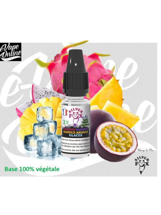 E-Liquide - DRAGON PASSION MANGUE ANANAS 10ml - Silver Fox