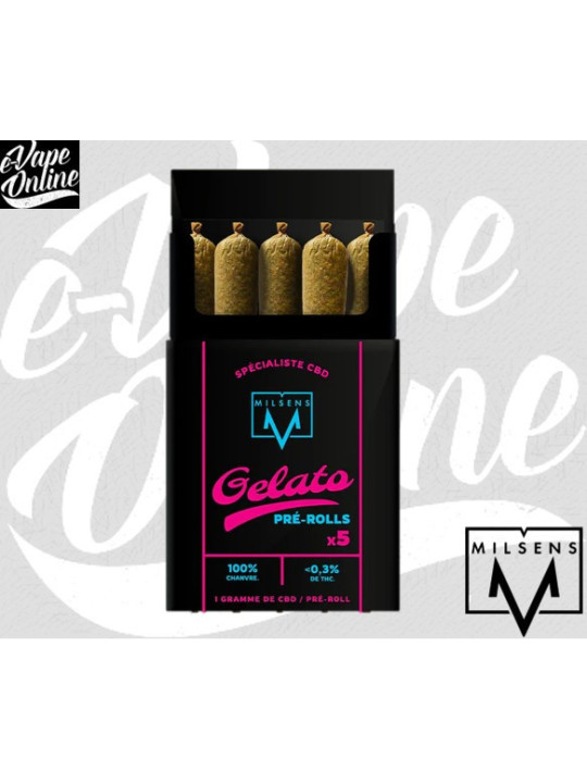 CBD - PRE ROLL GELATO Pack 5 - MILSENS - e-vapeonline.com