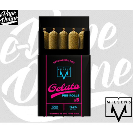 CBD - PRE ROLL GELATO Pack 5 - MILSENS - e-vapeonline.com