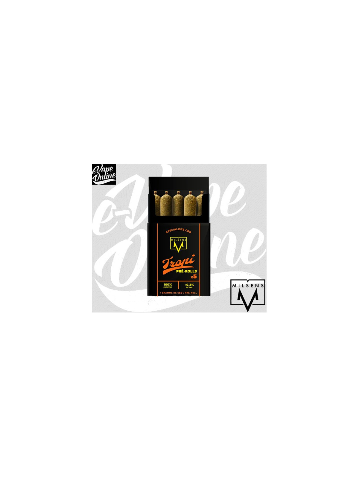 CBD - PRE ROLL TROPI Pack 5 - MILSENS - e-vapeonline.com