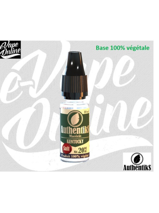 Sels de nicotine -KENTUCKY 10ml - Authentiks - e-vapeonline.com