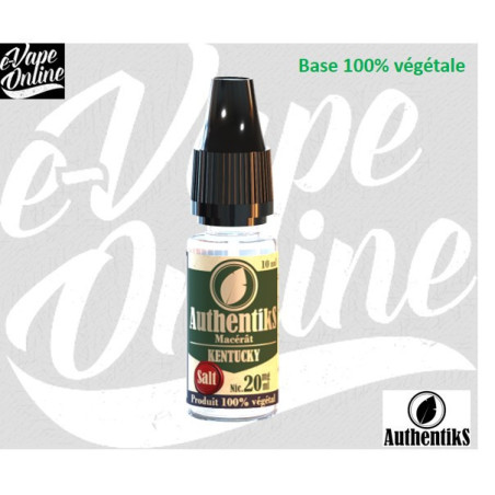 Sels de nicotine -KENTUCKY 10ml - Authentiks - e-vapeonline.com