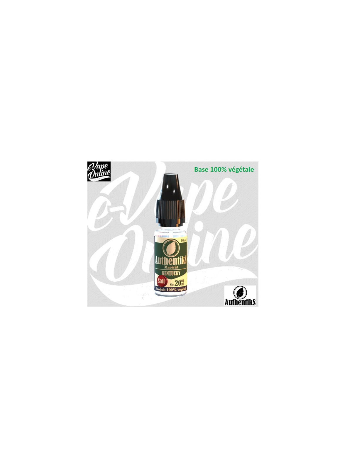 Sels de nicotine -KENTUCKY 10ml - Authentiks - e-vapeonline.com