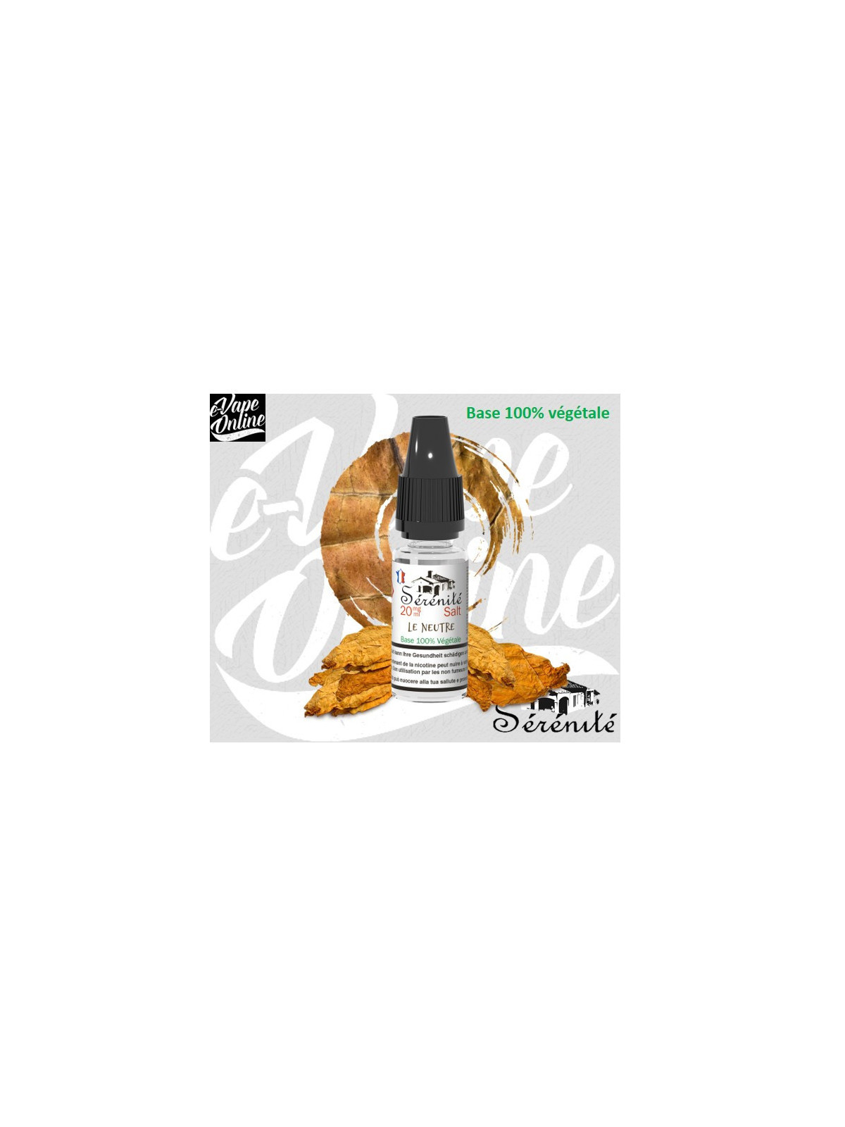 Sels de nicotine -LE NEUTRE 10ml - Vaping in Paris